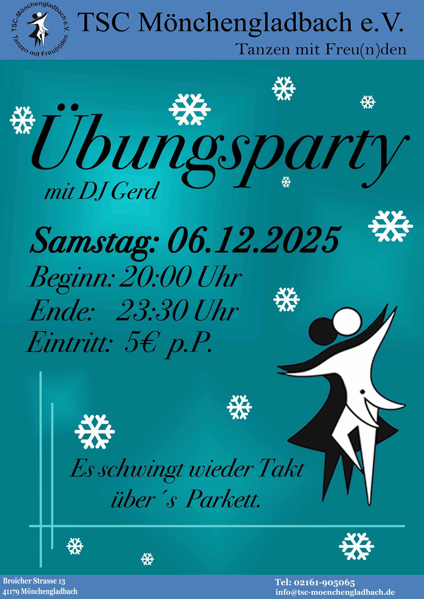Übungsparty mit DJ Gerd am 06.12.2025