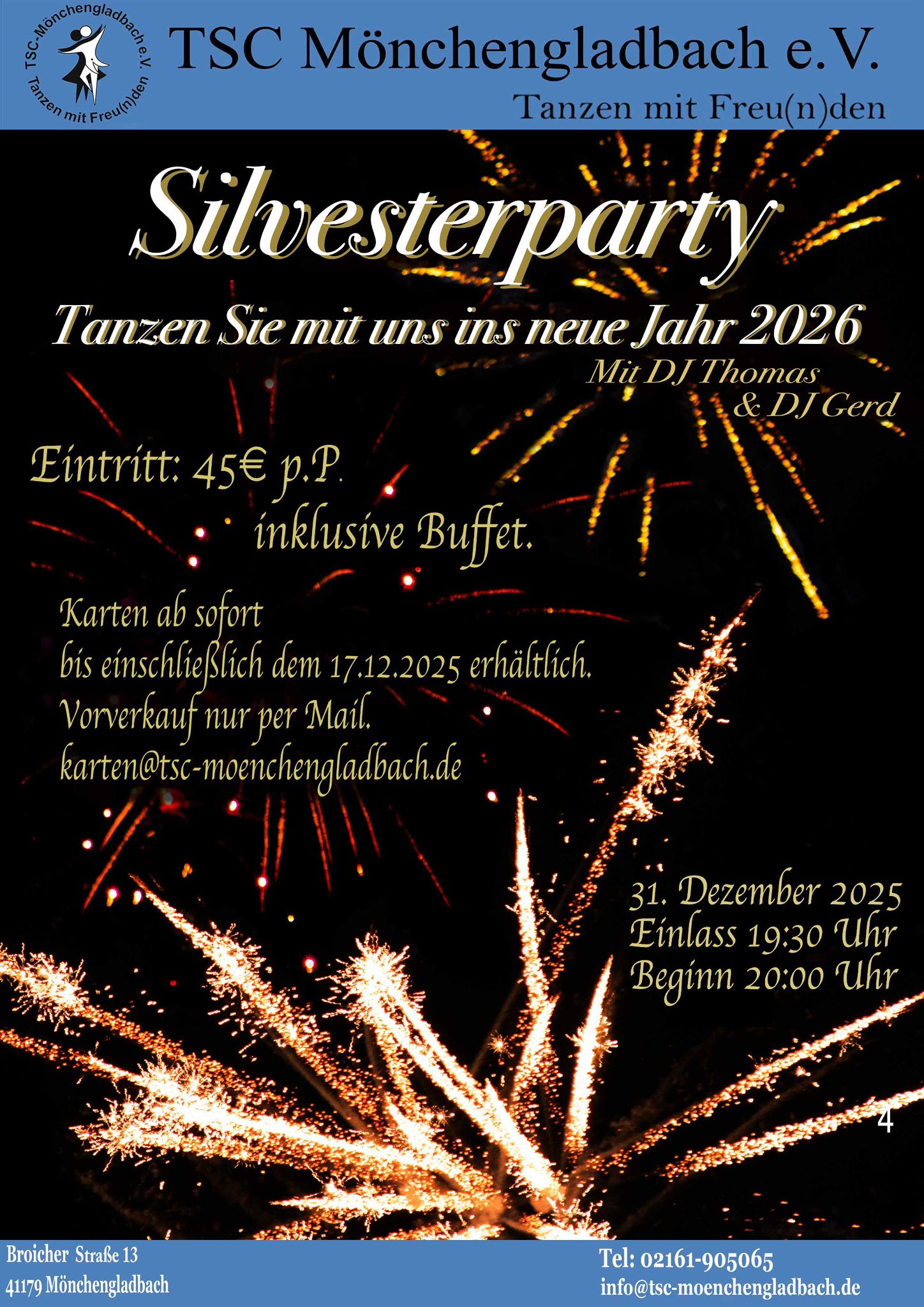 Silvesterparty im TSC
